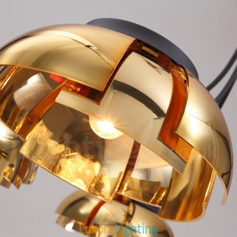 Designer Touch Decorative Modern Contemporary 3 Light Steel Chandelier with Acrylic Shade