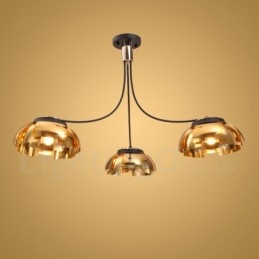 Designer Touch Decorative Modern Contemporary 3 Light Steel Chandelier with Acrylic Shade