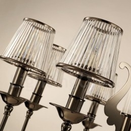 Designer Touch Decorative Modern Contemporary 15 Light Steel Chandelier with Acrylic Shade