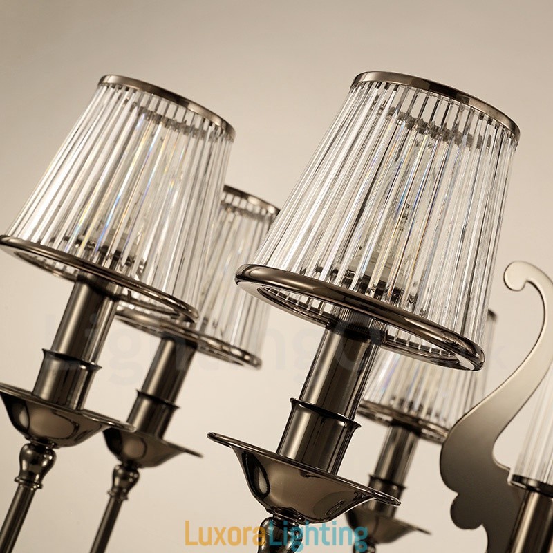 Designer Touch Decorative Modern Contemporary 15 Light Steel Chandelier with Acrylic Shade