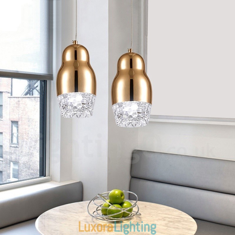 Designer Touch Decorative Modern Contemporary 1 Light Aluminum Alloy Pendant Light with Acrylic Shade