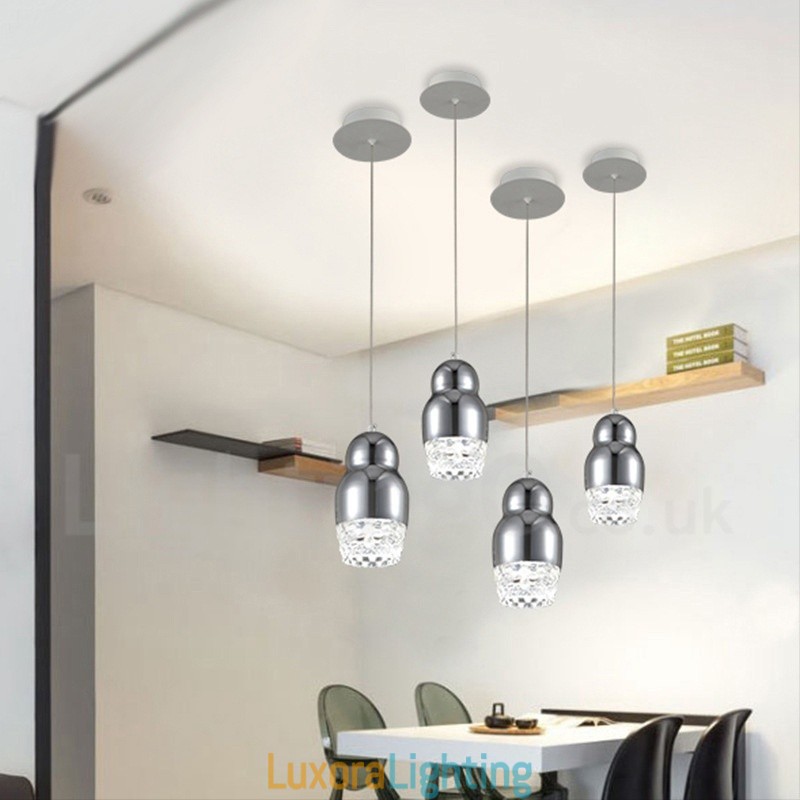 Designer Touch Decorative Modern Contemporary 1 Light Aluminum Alloy Pendant Light with Acrylic Shade