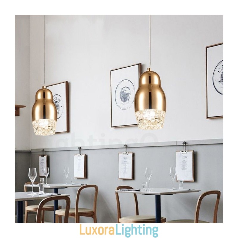 Designer Touch Decorative Modern Contemporary 1 Light Aluminum Alloy Pendant Light with Acrylic Shade