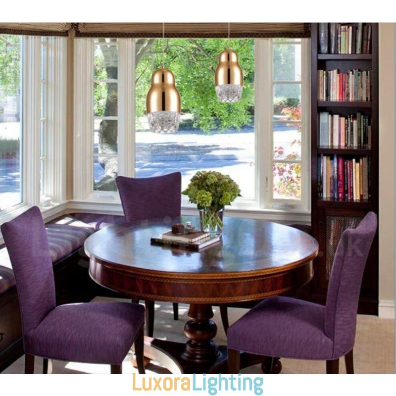 Designer Touch Decorative Modern Contemporary 1 Light Aluminum Alloy Pendant Light with Acrylic Shade