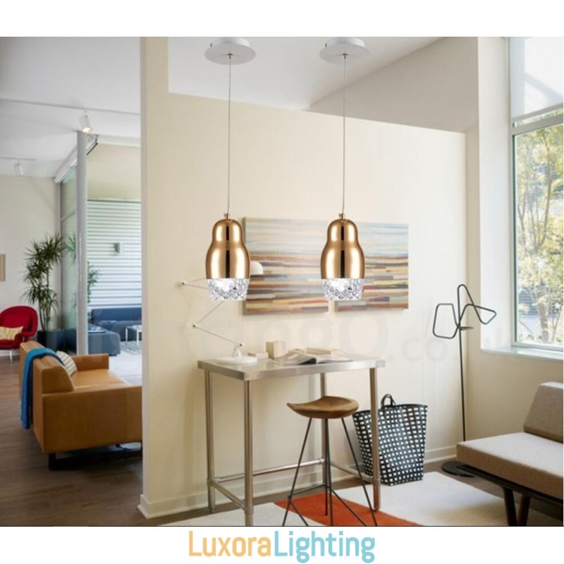 Designer Touch Decorative Modern Contemporary 1 Light Aluminum Alloy Pendant Light with Acrylic Shade