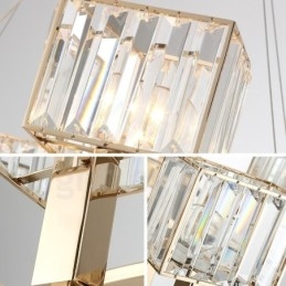 Designer Touch Decorative Modern Contemporary 10 Light Steel Pendant Light with Crystal Shade