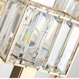 Designer Touch Decorative Modern Contemporary 10 Light Steel Pendant Light with Crystal Shade