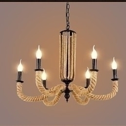 Designer Touch Decorative Retro Rope Chandelier Iron lamp