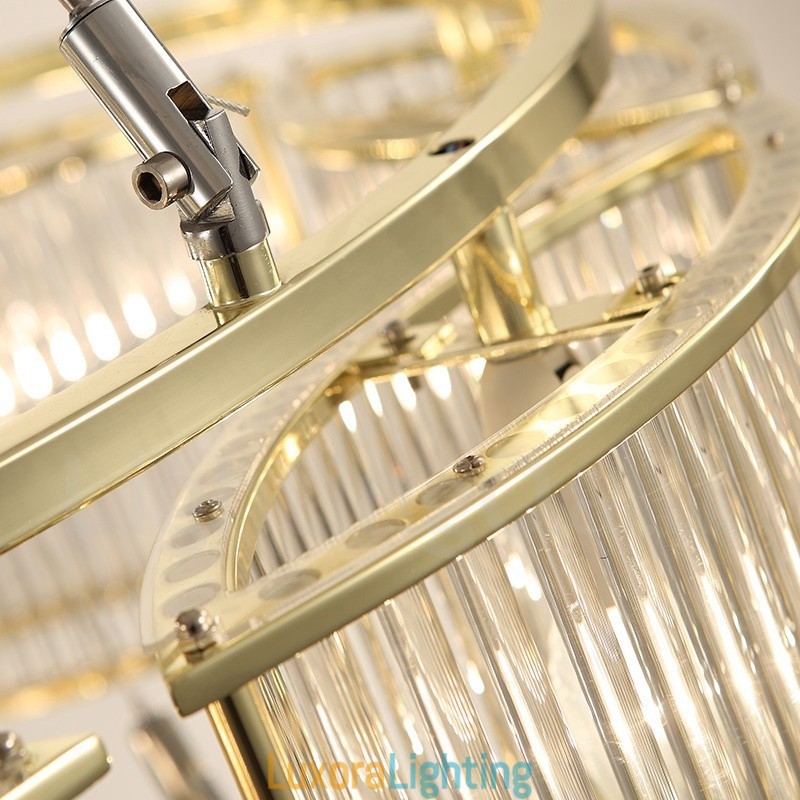 Designer Touch Decorative Modern Contemporary 11 Light Steel Pendant Light with CrystalGlass Shade