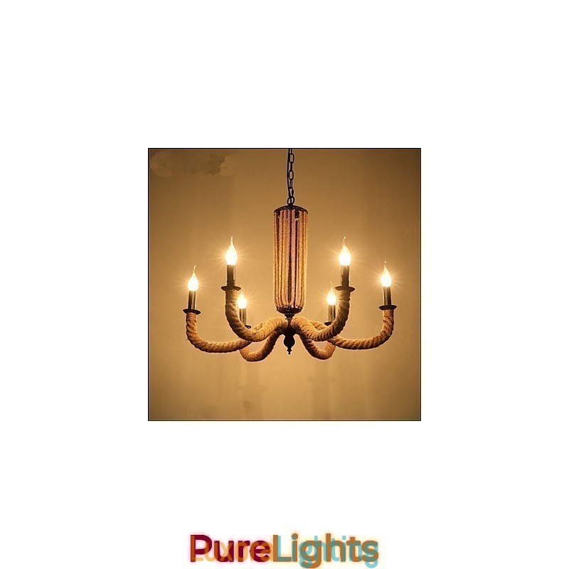 Designer Touch Decorative Retro Rope Chandelier Iron lamp