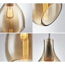 Designer Touch Decorative Modern Contemporary 1 Light Glass Pendant Light with Glass Shade