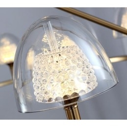 Designer Touch Decorative Modern Contemporary 9 Light Metal Chandelier with Acrylic Shade