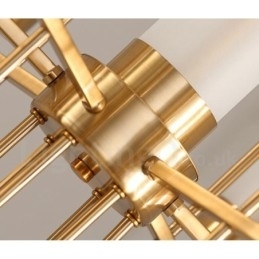 Designer Touch Decorative Rustic Lodge Modern Contemporary 6 Light Steel Chandelier with Glass Shade