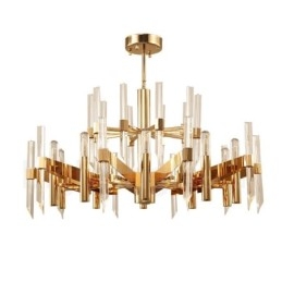 Designer Touch Decorative Modern Contemporary 18 Light Aluminum Alloy Chandelier with Crystal Shade