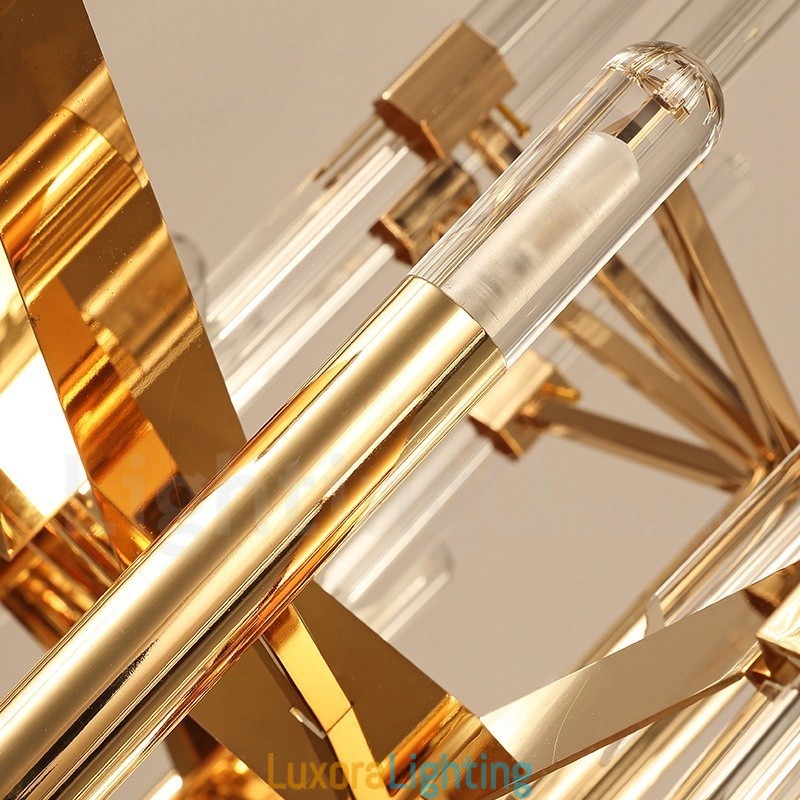 Designer Touch Decorative Modern Contemporary 18 Light Aluminum Alloy Chandelier with Crystal Shade