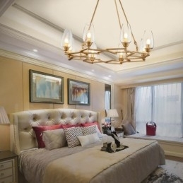 Designer Touch Decorative Modern Contemporary 8 Light Steel Pendant Light with Glass Shade