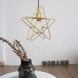Designer Touch Decorative Modern Contemporary 1 Light Brass Pendant Light with Shade