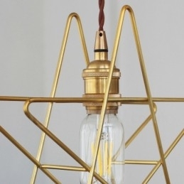 Designer Touch Decorative Modern Contemporary 1 Light Brass Pendant Light with Shade