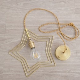 Designer Touch Decorative Modern Contemporary 1 Light Brass Pendant Light with Shade