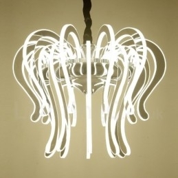 Designer Touch Decorative Modern Contemporary 20 Light Steel Chandelier with Acrylic Shade