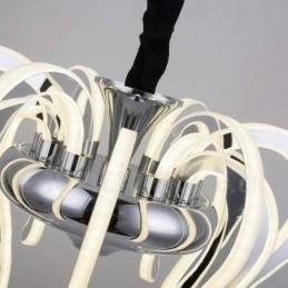 Designer Touch Decorative Modern Contemporary 20 Light Steel Chandelier with Acrylic Shade