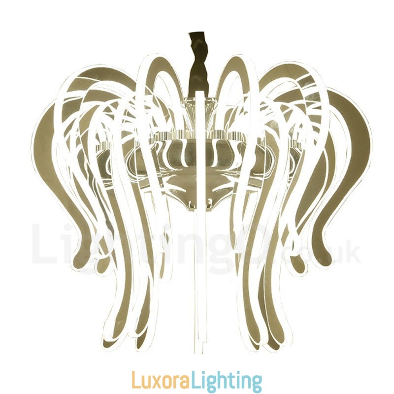 Designer Touch Decorative Modern Contemporary 20 Light Steel Chandelier with Acrylic Shade