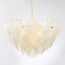 Designer Touch Decorative Modern Contemporary 4 Light Steel Pendant Light with Glass Shade