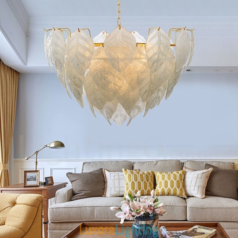 Designer Touch Decorative Modern Contemporary 4 Light Steel Pendant Light with Glass Shade