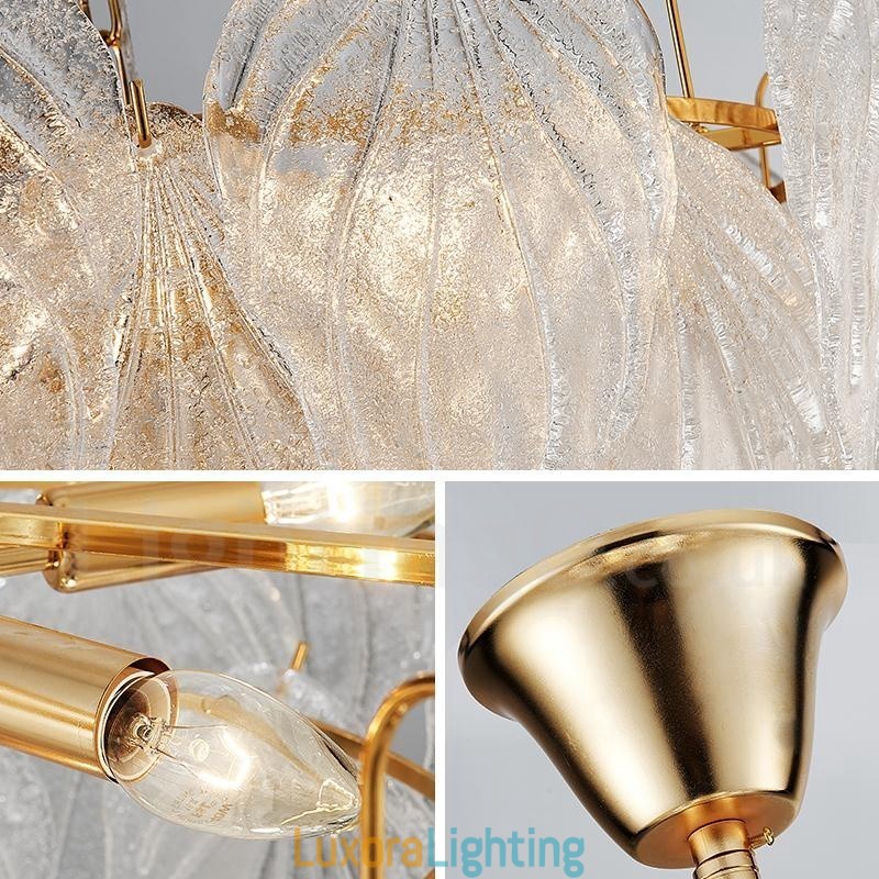 Designer Touch Decorative Modern Contemporary 4 Light Steel Pendant Light with Glass Shade