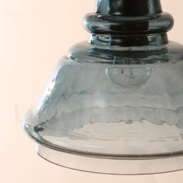 Designer Touch Decorative Modern Contemporary 1 Light Steel Pendant Light with Glass Shade