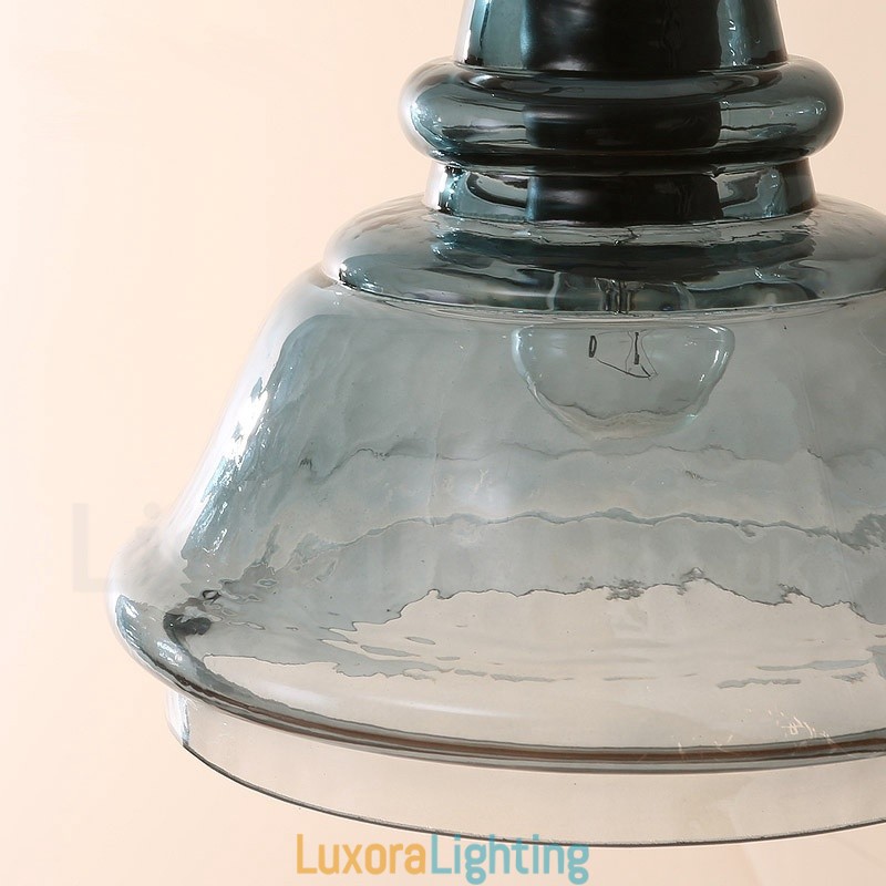 Designer Touch Decorative Modern Contemporary 1 Light Steel Pendant Light with Glass Shade