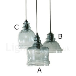 Designer Touch Decorative Modern Contemporary 1 Light Steel Pendant Light with Glass Shade
