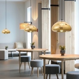 Designer Touch Decorative Modern Contemporary 1 Light Glass Pendant Light with Glass Shade