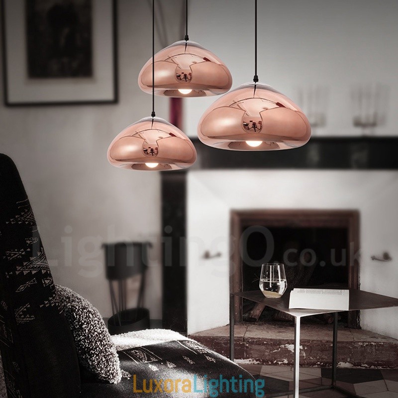 Designer Touch Decorative Modern Contemporary 1 Light Glass Pendant Light with Glass Shade