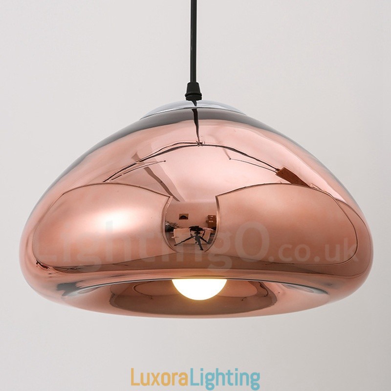 Designer Touch Decorative Modern Contemporary 1 Light Glass Pendant Light with Glass Shade