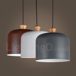 Designer Touch Decorative Modern Contemporary 1 Light Aluminum Alloy Pendant Light with Aluminum Alloy Shade