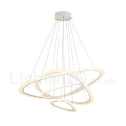 Designer Touch Decorative Dimmable With Remote Control Modern Contemporary 4 Light Aluminum Alloy Pendant Light with Acrylic Shade