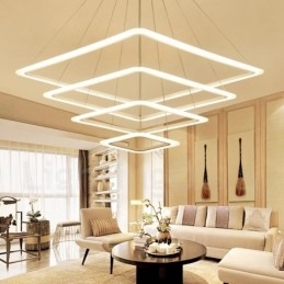 Designer Touch Decorative Modern Contemporary 4 Light Aluminum Alloy Pendant Light with Acrylic Shade