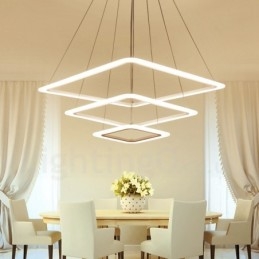 Designer Touch Decorative Modern Contemporary 3 Light Aluminum Alloy Pendant Light with Acrylic Shade