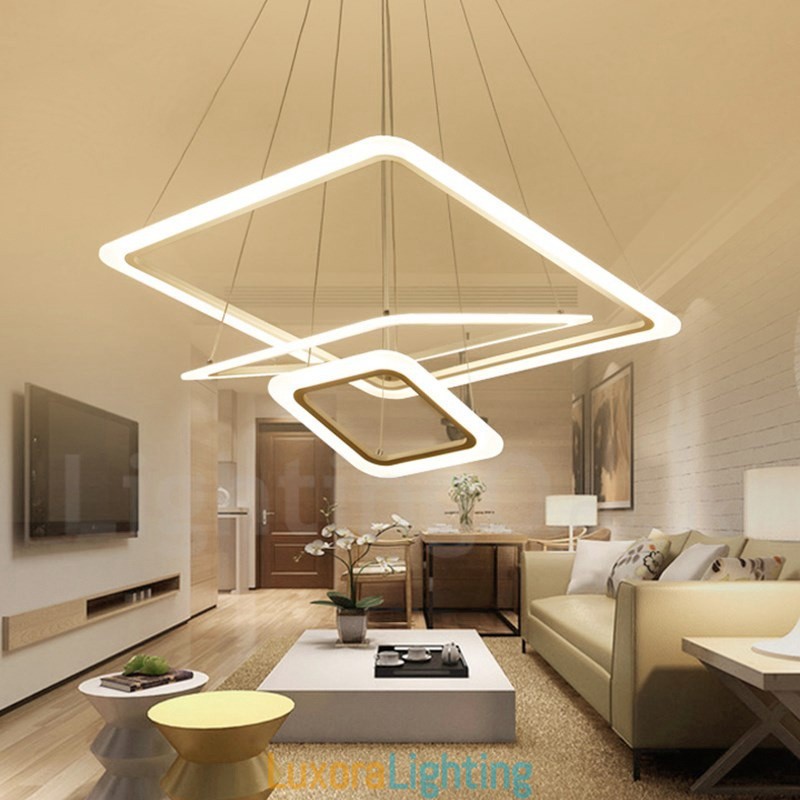 Designer Touch Decorative Modern Contemporary 3 Light Aluminum Alloy Pendant Light with Acrylic Shade