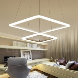 Designer Touch Decorative Modern Contemporary 2 Light Aluminum Alloy Pendant Light with Acrylic Shade