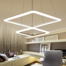 Designer Touch Decorative Modern Contemporary 2 Light Aluminum Alloy Pendant Light with Acrylic Shade