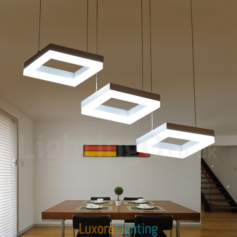 Designer Touch Decorative Modern Contemporary 3 Light Aluminum Alloy Pendant Light with Acrylic Shade