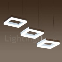 Designer Touch Decorative Modern Contemporary 3 Light Aluminum Alloy Pendant Light with Acrylic Shade