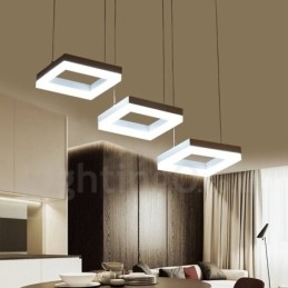 Designer Touch Decorative Modern Contemporary 3 Light Aluminum Alloy Pendant Light with Acrylic Shade