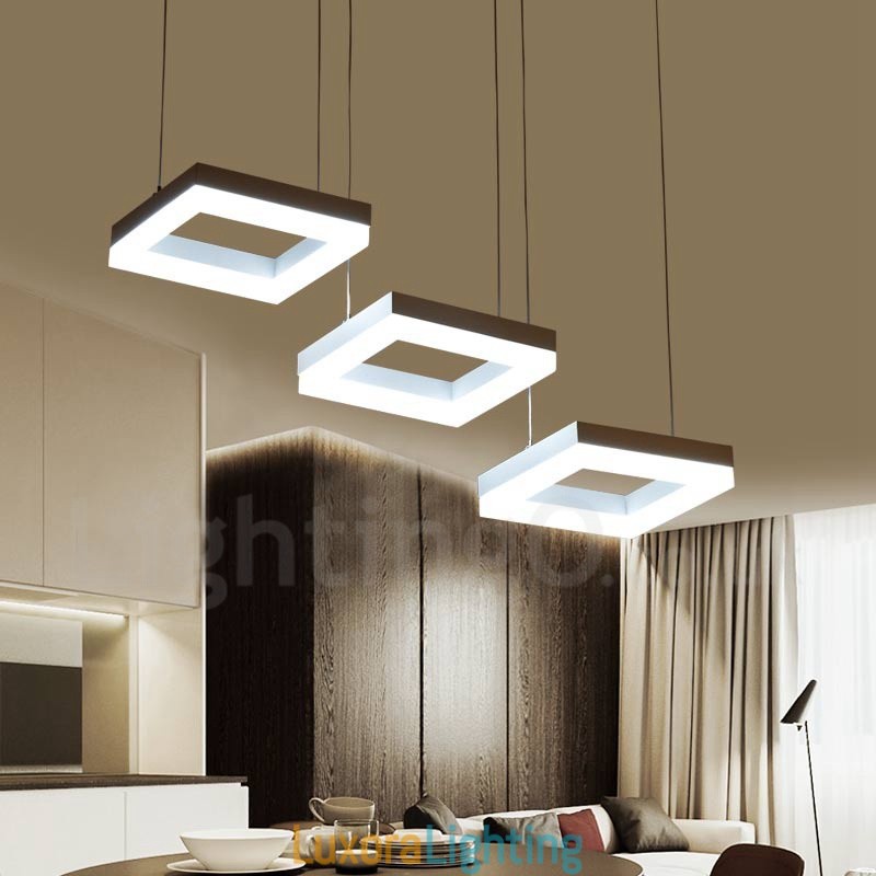 Designer Touch Decorative Modern Contemporary 3 Light Aluminum Alloy Pendant Light with Acrylic Shade