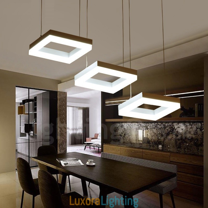 Designer Touch Decorative Modern Contemporary 3 Light Aluminum Alloy Pendant Light with Acrylic Shade