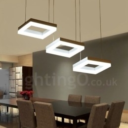 Designer Touch Decorative Modern Contemporary 3 Light Aluminum Alloy Pendant Light with Acrylic Shade