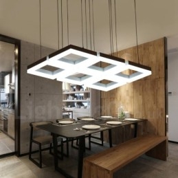Designer Touch Decorative Modern Contemporary 6 Light Aluminum Alloy Pendant Light with Acrylic Shade