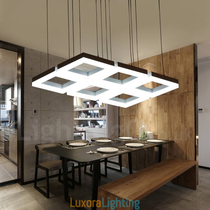 Designer Touch Decorative Modern Contemporary 6 Light Aluminum Alloy Pendant Light with Acrylic Shade